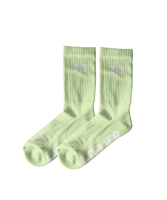 SILVER Chartreuse Socks