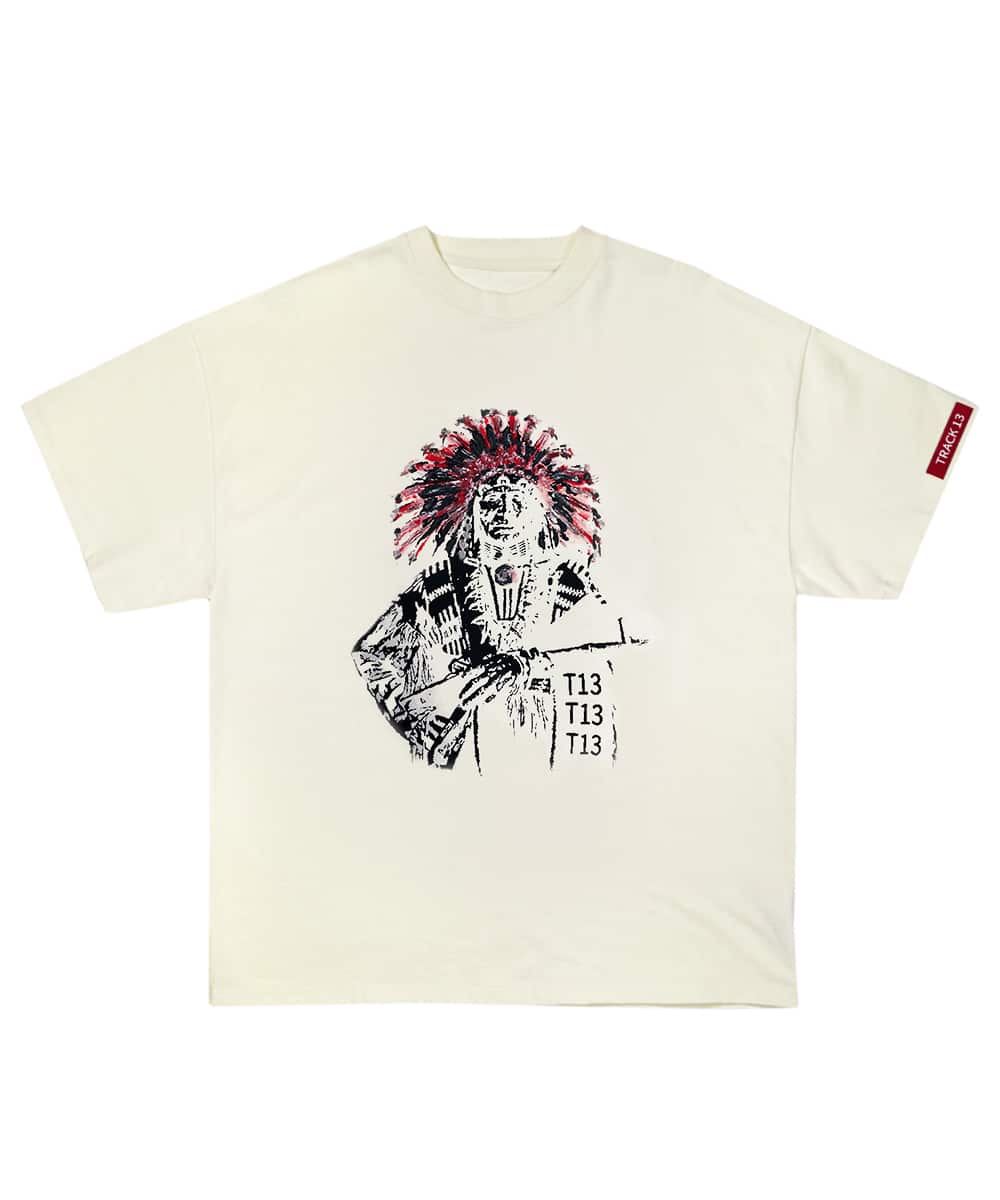 track13-streetwear-heavy-oversized-t-shirt-cream-shaman-red